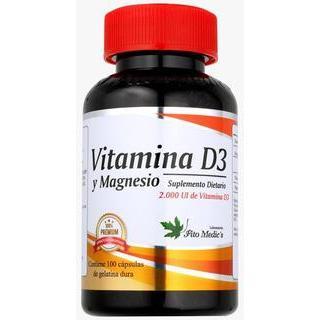Vitamina D3 y Magnesio x 100 Cápsulas-Fito Medics-Dopavita Salud y Nutrición