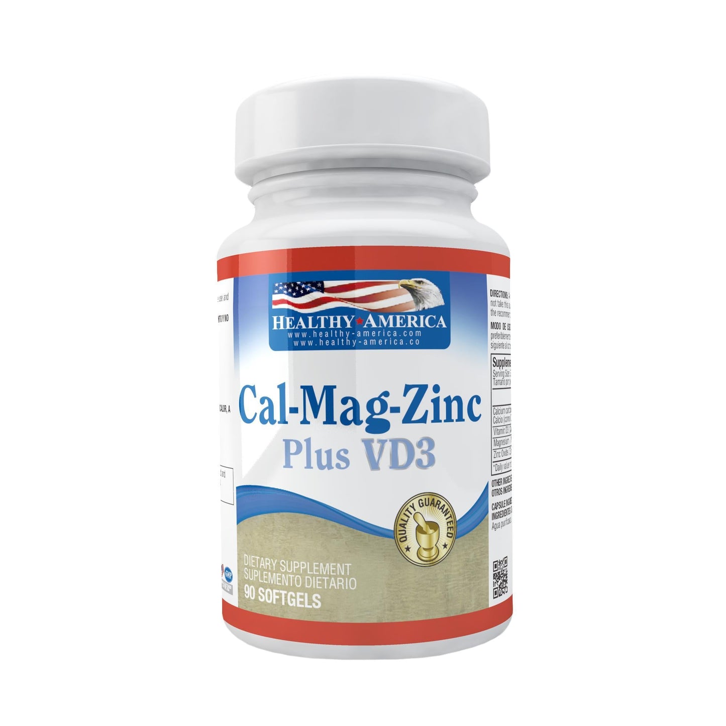 Cal-Mag-Zinc x 90 Perlas-Healthy America-Dopavita Salud y Nutrición
