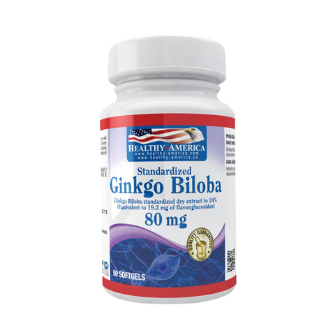 Ginkgo Biloba 80 mg x 90 Perlas-Healthy America-Dopavita Salud y Nutrición