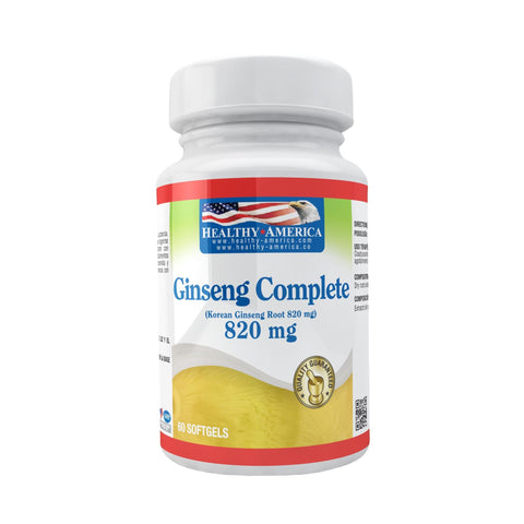 Ginseng Complete 820 mg x 60 Capsulas-Healthy America-Dopavita Salud y Nutrición
