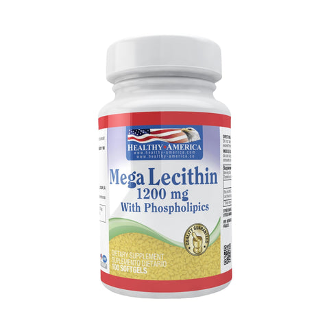 Mega Lecithina 1200 Mg x 100 Perlas-Healthy America-Dopavita Salud y Nutrición