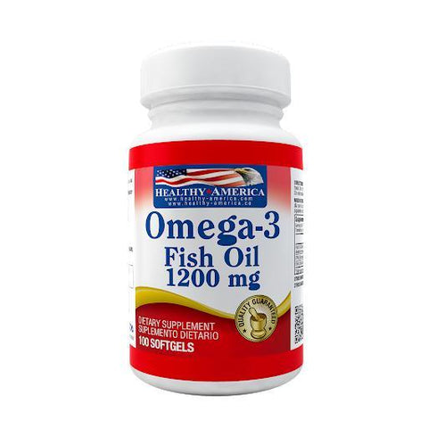 Omega 3 X 1200 mg x 100 Perlas-Healthy America-Dopavita Salud y Nutrición