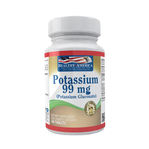 Potassium 99 Mg x 100 Tabletas-Healthy America-Dopavita Salud y Nutrición