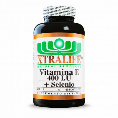 Vitamina E 400 + Selenio X 60 Sofgels-Xtralife-Dopavita Salud y Nutrición