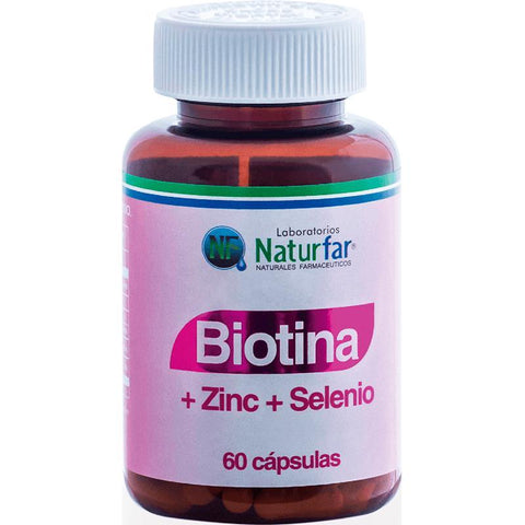 Biotina + Zinc + Selenio x 60 Cápsulas-Naturfar-Dopavita Salud y Nutrición