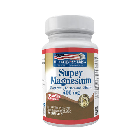Super Magnesio 400 mg x 100 Perlas-Healthy America-Dopavita Salud y Nutrición